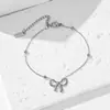Estilo Coreano Personalidade Simples Doce Pingente de Laço Joias Geométricas Corrente Reta de Cobra Senso de Design Titânio Aço Joias Conjunto Mulheres