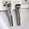 Brocha Plana Ultra Fina para Base, Brocha de Maquillaje de Cabeza Plana Tipo Hoja, Brocha para Base Sin Marcas, Brocha Líquida para Base para Principiantes, Brocha para Mascarilla