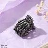 Grampo de Cabelo de Liga Metálica Garra de Caveira de Halloween Grampo de Cabelo de Metal Engraçado para Mulheres Franja Individual Cabelo Fino Presilha Lateral Acessórios de Cabelo