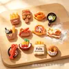Brinquedo de comida simulada estilo Western para piquenique, frigideira, pizza, batatas fritas, acessórios de resina, cola cremosa, capa de celular DIY, ímã de geladeira