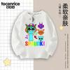 Camiseta Caixa de Ritmo Manga Longa Infantil Algodão Sprunki Acessórios de Vestuário Unissex Infantil Estampa Wenda Tendência