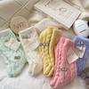 Calcetines Grues de Color Puro Cálidos con Forro de Felpa para Otoño e Invierno, Calcetines de Color Caramelo con Corazón Femenino de Media Pantorrilla, Calcetines para Deportes y Ocio