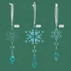Pingente Haobei Floco de Neve Gota de Gelo de Natal Pingente Criativo de Acrílico Transparente Floco de Neve de Cristal Pingente 15 Peças