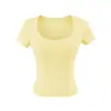 Camiseta Manga Curta Decote V Cintura Marcada Estilo Puro Desejo Mangá, Novo Modelo de Verão, Top Básico Liso Sexy Slim Fit