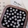 Base Lisa Sin Fondo 6*8 Huevo de Paloma Morado Lavanda Apilados Diamantes de Imitación para Iluminar y Lujo Ligero Arte de Uñas Bolas de Diamantes de Imitación