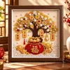 Pintura de Perlas Dios de la Riqueza Atrae Riqueza Bendición Hecho a Mano DIY Pintura de Pegar Festivo Festival de Primavera Decoración de Año Nuevo Adorno para Vestíbulo