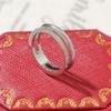 Novo Anel de Zircônia Micro-Incrustada CNC de Camada Dupla, Estilo Nicho, Aço Titânio, Não Desbota, Anel Minimalista para Dedo Indicador