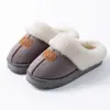 Pantuflas de Felpa y Algodón para Mujer para Invierno, Uso en Interiores en Casa, Suela Gruesa, Antideslizantes, Forradas de Felpa, Engrosadas, Adecuadas para Uso en Exteriores, Pantuflas Cálidas para Maternidad