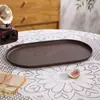 Bandeja ovalada con imitación de madera, ideal para servir agua, joyas, té de la tarde, café, postres, etc.