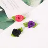 Mini Cinta de Satén Hecha a Medida Flor de Tela Pequeña Flores Tridimensionales Accesorios para el Cabello Hechos a Mano Accesorios y Materiales para Ropa