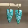 Aretes Naturales de Piedra Imperial Forma de Flecha para Mujer Exquisitos Elegantes Aretes para Mujer