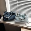 Bolsas para Mujer Estilo Coreano Denim Cadena Hombro Cubo 2025 Nuevo Diseño de Nicho Bolso de Mano con Perlas Bolso de Mujer