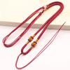 Colar Cordão Fivela Abacaxi Pedra Jade Masculino e Feminino, Cordão Vermelho Cinábrio, Pingente DIY, Acessórios de Joia Jade, Corda para Pendurar, Estilo Étnico