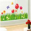 Vendas diretas da fábrica tulipa flor tema mar série terceira geração adesivo de parede removível ay9128