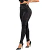 Calça Esportiva de Verão Europeia e Americana 2023 Amazon Cor Sólida Renda Costurada Levanta Bumbum Calça de Yoga Legging Justa Roupa Feminina