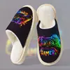 Suministro Exclusivo Transfronterizo de Pantuflas de Algodón con Estampado de Vaca de las Tierras Altas para Hombre, Pantuflas de Pareja para Otoño e Invierno, Pantuflas de Pod Transfronterizas Jit de una Pieza Dropshipping