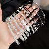 Aro de Pelo de Cristal Francés Retro de Alta Gama con Circonita para Mujer Estilo Coreano Clip para el Cabello Versátil para Salir Aro de Pelo Exquisito Tocado Elegante