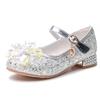 Zapatos de Princesa Congelada 2026 Otoño Nuevos Zapatos Individuales de Pedrería con Velcro y Lentejuelas para Niños, Tacón Bajo, Una Pieza Dropshipping