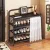 Zapatero plegable para entrada de casa, multicapa, sin necesidad de instalación, zapatero simple, estante para zapatos ahorrador de espacio para sala de estar
