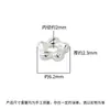Prata Esterlina S925 Flor de Cinco Pétalas Girassol Contas Espaçadoras Espaçadores Lisos de Prata Acessórios para Pulseira de Corda Trançada Feita à Mão DIY