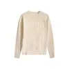 Suéter de cashmere com design elegante de tricô sem costura, gola redonda, para mulheres, novo outono e inverno, malha de lã macia e solta