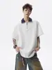 Camisa Polo de Manga Corta con Cuello Camisero para Hombre, Camiseta de Verano de Marca Moderna, Estilo Coreano Ajuste Delgado, Nueva Versátil Tendencia 2026