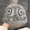 Nuevo sombrero de pescador Xingshi para mujer otoño e invierno cálido lindo tejido felpa sombrero cabeza de tigre piel de conejo tejido sombrero de lana