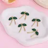 Accesorios para Joyería DIY de Aleación Transfronterizos Colgante Creativo de Lazo Aretes de Hoja Verde Accesorios para Pulsera Llavero