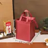 Festival do Meio Outono Presentear Sacola Não Tecida Espessa Sacola Tote Grande Ecológica Sacola de Presente Sacola com Zíper para Bebidas Personalização