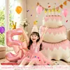 Globo grande de pastel rosa decoración de cumpleaños ambientación de escena para el primer cumpleaños de niñas fiesta infantil con sentido de ceremonia pared de fondo