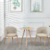 Juego de Mesa y Sillas de Negociación Imitación Madera Maciza Nórdica, Sillas Modernas Minimalistas, Mesa Redonda Creativa para Ocio, Sillas de Comedor para Cafetería y Tienda de Té de Leche