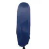 Amazon Transfronterizo Nueva Moda Europea y Americana Peluca Azul Negro Rojo Peluca Tocado Peluca Larga Recta
