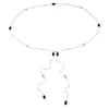 Colgante de Lujo Ligero con Forma de Piedra Cadena Decorativa para Cintura de Vestido Cadena de Perlas para Pantalones de Mujer Cinturón Metálico de Moda para Mujer