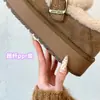Se pueden agregar zapatos Birkenstock de terciopelo para mujer, nuevo estilo otoño e invierno, suela gruesa, botas de nieve, suela gruesa, zapatos cálidos de algodón afelpado, antideslizantes