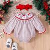 25 Conjunto de Ropa de Bebé Niña Primavera y Otoño Europeo y Americano de Amazon Mono Navideño para Bebé + Set de Dos Piezas con Gorro