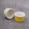 Taza Rayada Creativa de 3 pulgadas Shufulei Tazón para Hornear Melamina Color Caramelo Postre Tazón Pequeño Hornear Mimbre Taza para Pudín Venta al por Mayor