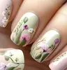 Colección Transfronteriza Nueva de Gran Venta de Arte para Uñas Fresco y Hermoso, Uñas Postizas de Estilo Francés Sencillo de Gama Alta con Flores Pequeñas en Forma de Corazón al por Mayor