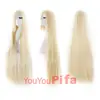 Peluca de Cosplay Bidimensional para Mujer, Cabello Largo, Estilo Anime, Negra, Morada, Roja, Colorida, Blanca, 100 cm, Cabello Largo Recto Negro, Peluca de Cabeza Completa