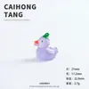 Resina Caricatura Estéreo Luminoso Frutas y Verduras Lindo Escuadrón de Patos Llavero Colgante DIY Accesorios Muñeco Estéreo de Escritorio