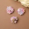 Atmósfera de Primavera y Verano Mar de Flores Cuentas de Arroz Racimo de Flores de Hortensia DIY Pendientes de Chica Dopamina Pinza Lateral para Oreja Accesorios de Flor para Zapatos