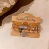 Set de Pulseras Elásticas con Cuentas Acrílicas Transfronterizas Europeas y Americanas Pulsera de Muñeca Estilo Bohemio Diseño de Nicho Joyería de Mano para Mujeres