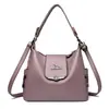 Nova Bolsa Europeia e Americana Retrô Bolsa de Mãe Bolsa de Ombro Feminina Transfronteiriça Bolsa Transversal Bolsa Tote de Grande Capacidade