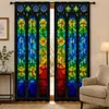 Cortinas geométricas personalizadas transfronterizas de Amazon con impresión digital para decoración de sala de estar y dormitorio, cortinas terminadas, TEMU dropshipping