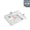 Gabinete de Baño Cerámico de Pared con Cubierta Semi-Empotrada, Lavabo Único Integrado con Placa de Roca para Lavado de Baño y Lavado de Manos
