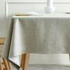Mantel de Algodón y Lino Impermeable y a Prueba de Aceite Lavable sin Planchar Lujo Ligero Sentido Avanzado Color Sólido Mantel de Tela Rectangular para Mesa de Comedor Escritorio Mesa de Centro