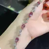 Pulsera de Alejandrita Cambia de Verde a Verde Azulado a la Luz del Sol y de Rojo a Rojo Púrpura bajo Luz Incandescente