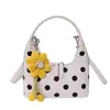Bolsa feminina transfronteiriça 2026, best-seller, moda poá, bolsa de mão, bolsa de ombro, estilo Hong Kong, elegante, grande capacidade, bolsa de ombro e transversal