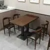 Conjunto de mesa e cadeira para lanchonete, churrascaria, café da manhã, fast food, loja de milk tea e sobremesas, mesa de restaurante, tipo econômico comercial