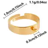 Anillo de Acero Inoxidable Colgante Único Aro Soldado Banda de Aro Accesorios para Joyería DIY Anillo Abierto Ajustable Pieza de Joyería
