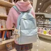 Mochila Escolar para Campus Estilo K Ins Simple Cuadros Mochila para Estudiantes de Secundaria y Preparatoria Gran Capacidad Mochila de Ocio para Viajes